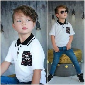 Ensemble Blanc 2 pièces pour garçons -Blanc-