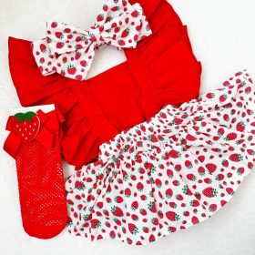 Robe bébé 3 pièces fraise 🍓