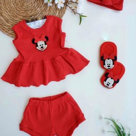 Enssemble bébé mini mousse rouge 4 piéces