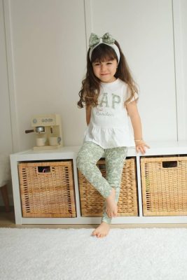 Enssemble fille GAP vert 3piéces – Image 2