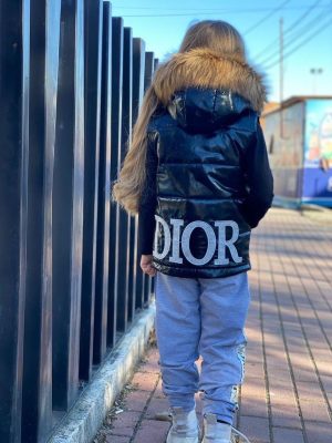 Doudoune dior sans manche noir avec pantalon – Image 3