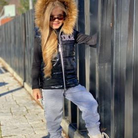 Doudoune dior sans manche noir avec pantalon