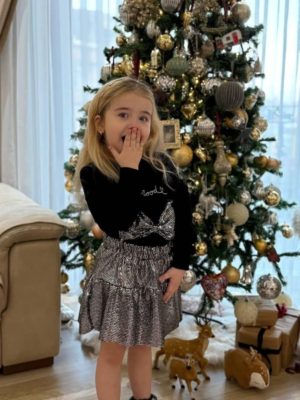 Enssemble ZARA jupe paillette pull noir – Image 4