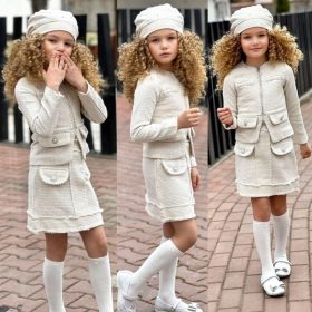 Enssemble fille beige 3piéces – Image 5