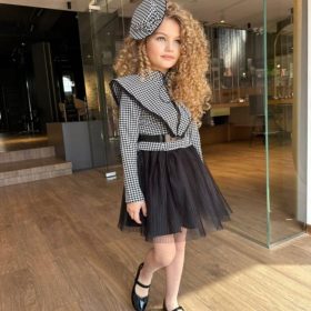 Enssemble à careaux noir 4 piéces