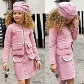 Enssemble fille rose 3piéces