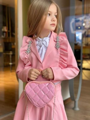 Enssemble fille rose paillettes 3piéces – Image 4