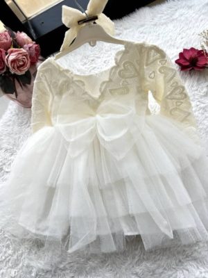 Robe blanche broche