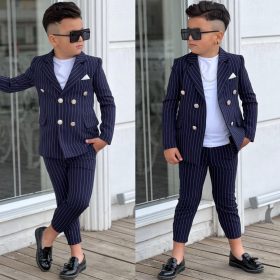 Enssemble garçon bleu nuit arrieur 3piéces