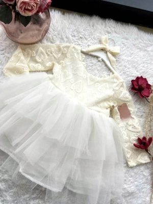 Robe blanche broche – Image 6