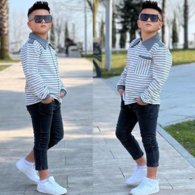 Enssemble garçon arrieur gris – Image 3