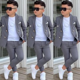 Costume garçon gris 3piéces