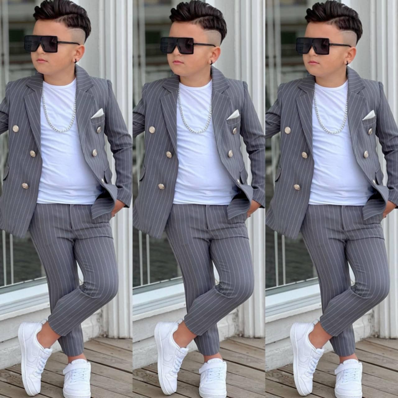4fc284b7-6bc9-4689-a374-a26222883abc Costume garçon gris 3piéces – Image 1