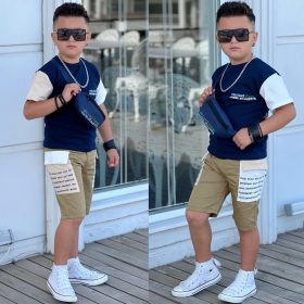 Enssemble garçon bleu 3piéces