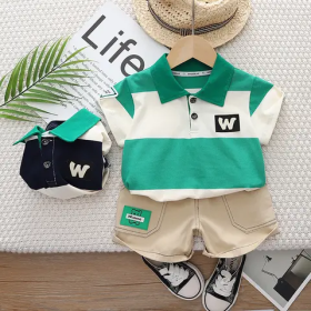 Ensemble garçon W 2pièce short beige