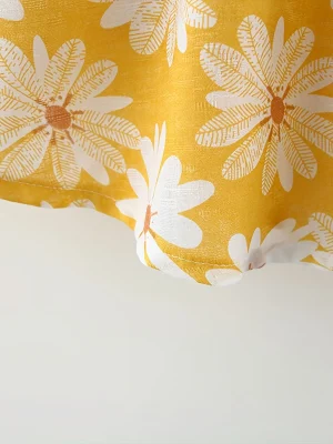 Robe jaune 2 pièce avec nœud mignon – Image 3