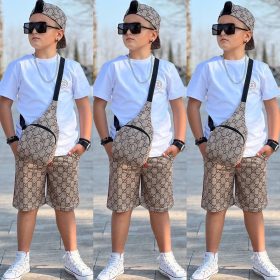 Ensemble garçon 4 pièce t-shirt blanc