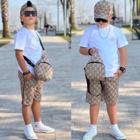 Ensemble garçon 4 pièce t-shirt blanc – Image 3