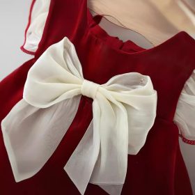 Robe rouge avec à nœud blanc – Image 2