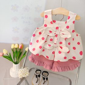 Ensemble 2 pièce à points rose – Image 3