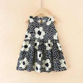 Robe noir à fleurs noir et blanche – Image 5