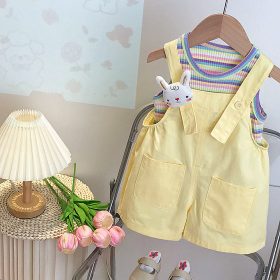 Salopette lapinou jaune 2 pièce