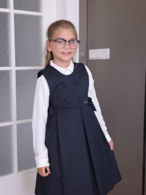 Robe Scolaire bleu Chic & Pratique