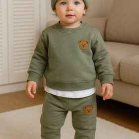 Nounours vert unisex 3 piéces