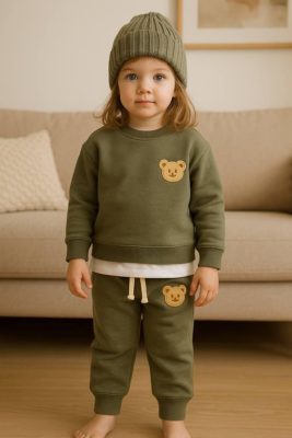 Nounours vert unisex 3 piéces – Image 3