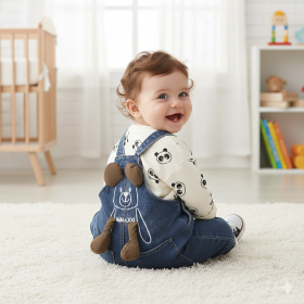 Salopette panda deux piéce