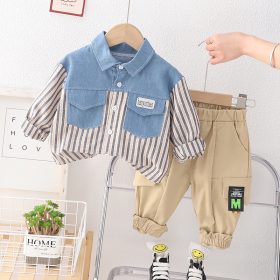Ensemble garçon beige et bleu 💙 – Image 4