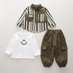 Enssemble Happy Boy kaki 3piéces – Image 5