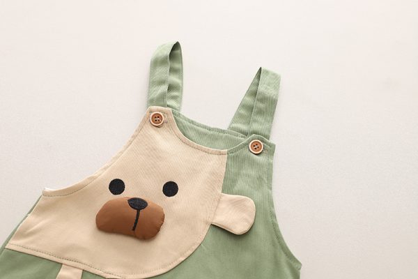 Salopette 2 piéces Mixte Ourson Doux verte – Image 6