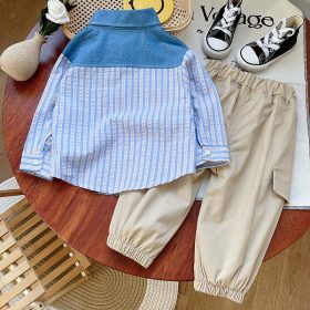 Ensemble garçon beige et bleu 💙 – Image 3