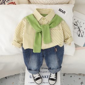 Enssemble Rayures vert et Jean – Image 2