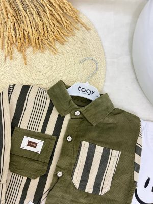 Enssemble Happy Boy kaki 3piéces – Image 12