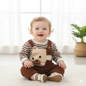 Salopette 2 piece Mixte Ourson Doux marron