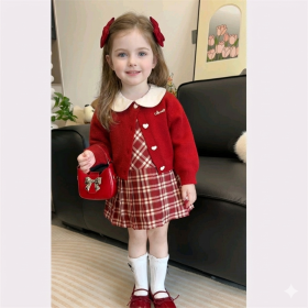 Robe Charmante col beige 2 piéce