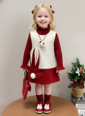 Robe premium lapin rouge 2 piéce