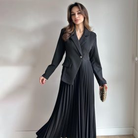 Robe Femme Style Blazer Noir