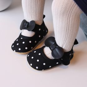 Chaussures Bébé noir à Points blanc