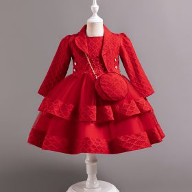 Robe d'occasion rouge 3 piéces – Image 2