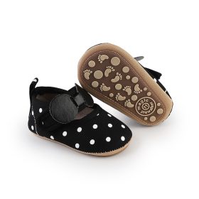 Chaussures Bébé noir à Points blanc – Image 2