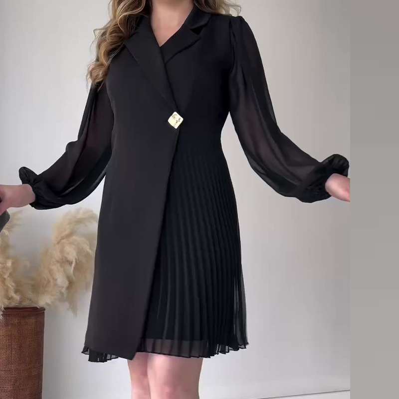 O1CN01s76c8B2KYer7Hj3nq_!!2216565999569-0-cib Robe Classe Premium Noir style blazer – Image 1