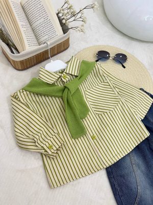 Enssemble Rayures vert et Jean – Image 7
