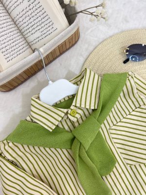 Enssemble Rayures vert et Jean – Image 8