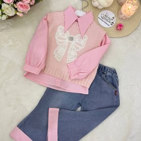 Ensemble Princesse Rosée 👑pantalon retroussé