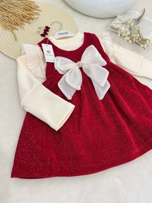 Robe velour Bordeaux doublure coton 2 piéce – Image 8