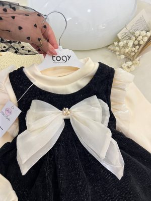 Robe velour noir doublure coton 2 piéce – Image 3