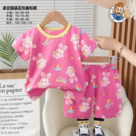 Pyjama rose et jaune coton sweet bunny set
